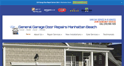 Desktop Screenshot of garagedoorrepairmanhattanbeach.info